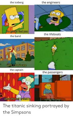 the simpsons characters are in different ways to describe what they're doing and how they look