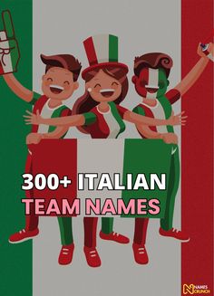 the italian team names are in red, white and green