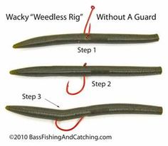 three different types of fishing lures are shown in this graphic above the image is an illustration of how to use them