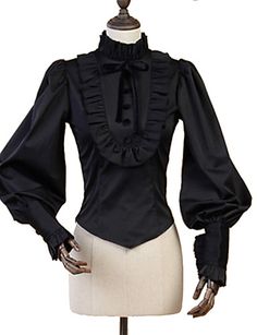 Classy Goth, Blouse Puff Sleeve, Accessories Silver, Edwardian Fashion, Gothic Outfits, Fashion Costume, Gothic Lolita, Character Outfits