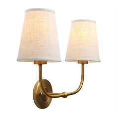 Jonika Armed Sconce Light Balance, Modern Wall Sconces, Wall Candles, Wall Light Fixtures, Linen Shades, Fabric Shades, Red Barrel Studio, Wall Sconces, Brown And Grey