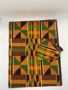 original Kente cloth, African Inspired wrap/scarf. 100% cotton. 70x22 inches mask included African Scarf, Green Sundress, Kente Cloth, African Print Fabric, Wrap Scarf, African Inspired, Print Fabric, African Print, Scarf Wrap