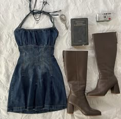 Denim Dress Outfit Aesthetic, Looks Country, Downtown Outfits, Fashion Y2k, Looks Street Style, Swaggy Outfits, Mode Vintage, Summer Fits, Lookbook Outfits