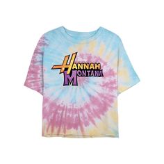 She'll love the look and feel of this Disney's Hannah Montana Logo Juniors' Cropped Graphic Tee. © Disney FEATURES Crewneck Short sleevesFABRIC & CARE Cotton Machine wash Imported Size: Large. Color: Blue Pink Light Yellow. Gender: female. Age Group: kids. Hannah Montana Logo, Hannah Montana Shirt, Disney Dragon, Hello Kitty House, Emily The Strange, Cropped Graphic Tees, Bee And Puppycat, Girls Tie, Hannah Montana