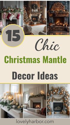 15 Chic Christmas Mantle Decor Ideas For Cozy Fireplaces Wreath Above Fireplace, Simple Christmas Mantle, Fireplace Mantels Decor, Christmas Mantle Decor Ideas, Mantle Candles, Christmas Garland Mantle, White Brick Fireplace, Fireplace Redo, White Table Settings