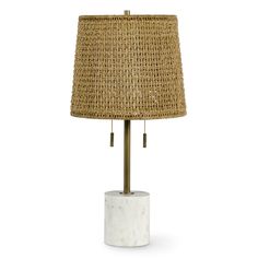 The Winslow Table Lamp brings a rustic charm to your interior space. The solid Marble base has a Brass Stemand is complemented by a Natural rattan and lampakanai rope shade. Dual decorative pull chain operation. UL and cUL listed. Rope Lamp, Mcgee & Co, Task Lamps, Organic Design, Kathy Kuo Home, Modern Farmhouse Style, Pull Chain, Custom Upholstery, Luxury Style