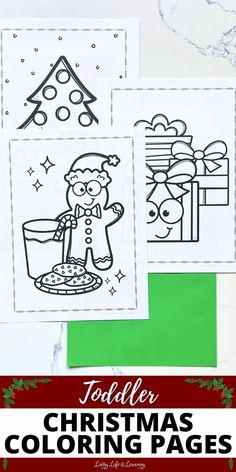 christmas coloring pages for toddlers to print and color with the words, toller christmas coloring