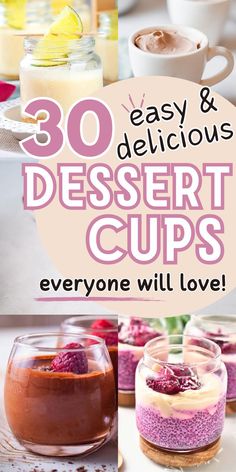 collage of easy desserts in a cup to serve as party desserts or dinner party desserts. Mini Dessert Cups Recipes, Dessert Cups Ideas, Dessert Cup Ideas, Desert Cups Ideas, Mini Dessert Easy, Christian Food, Cup Desserts