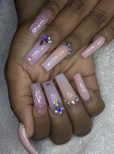 Nail Inspo Medium Length, Pecan Chewies Recipe, Nail Inspo Medium, Pecan Chewies, Chewies Recipe, Ombré French Tip, Ombré French, Colourful Acrylic Nails, Medium Acrylics