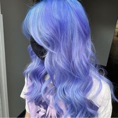 Periwinkle And Purple Hair, Light Blue Purple Hair, Blue Lavender Hair, Twyla Restyle, Periwinkle Hair Color, Periwinkle Blue Hair, Purple Hair Light, Hair Color Ideas Bright, Neon Purple Hair