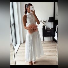 Rare Sold Out Cotton Vacay Outfit Ideas, Spring Dress Trends, Registry Wedding Dress, Belted Long Dress, Summer Workwear, Plain Dresses, High Collar Dress, Dresses For Graduation, Style Désinvolte Chic