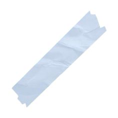 a piece of white tissue paper on a white background with clipping for text or image