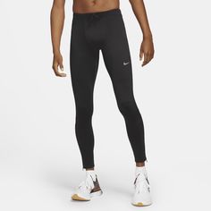 Keep pace with the Nike Challenger Tights. They use a stretchy design that helps you run without restriction. Plenty of pockets let you bring your essentials along for your miles. This product is made with at least 75% recycled polyester fibers. Legging Nike, Mens Running Tights, Running Nike, Men Nike, Thermal Leggings, 95 Nike, Boxing Equipment, Nike Joggers, Nike Air Max For Women