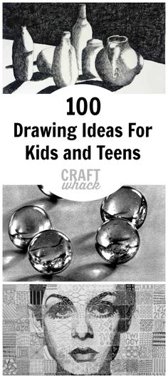 100 Drawing ideas for kids and teenagers, ranging from more traditional drawing to really fun doodling and experimental drawing. #drawingideas #sketchbook #artforkids Science Art Drawings, Experimental Drawing, High School Drawing, Drawing Ideas For Kids, Traditional Drawing, Cat Drawing Tutorial, Teaching Drawing, Weird Drawings, Art Projects For Teens