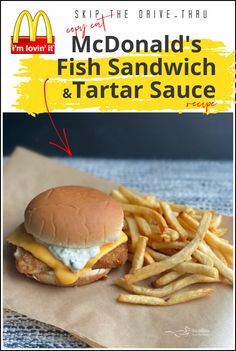 mcdonald's fish sandwich and tartar sauce