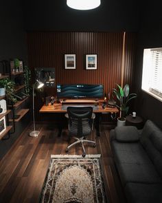 Masculine Home Office, Home Music Rooms, White Office, Home Studio Music