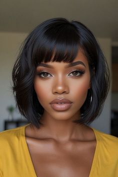 Short Human Hair Wigs, Short Sassy Hair, Glam Hair, Sassy Hair, Hair Crush, Relaxed Hair, Hair Life, Bob Haircut, Braids For Short Hair