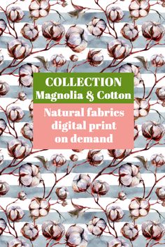 a book cover with cotton flowers and the title koleckca magnoliei bawena