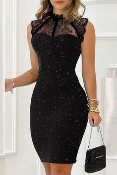 Knee Length Party Dresses Classy, Off Shoulder Neck Designs, Neck Styles For Dresses, Classy Looks For Women, Of Shoulder Dress, Fitted Dress Outfit, Womens Evening Dresses, Dresses For Black Women, Dinner Party Dresses