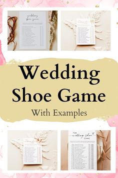 the wedding shoe game with examples