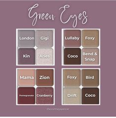 Eyeshadow Green Eyes, Anastasia Palette, Eyeshadow Green, Light Skin Makeup, Maskcara Makeup, Random Products, Makeup Images, Beauty Hacks Nails