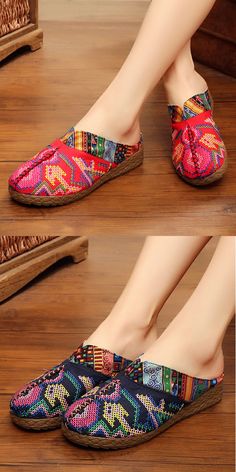 US$24.99 + Free shipping. Flax embroidery shoes, casual shoes, outdoor shoes, flat slipper shoes, casual flat shoes, casual slipper. Slipper Shoes Women, Embroidery Flats, Casual Embroidery, Top Women Shoes, Fashion Shoes Sandals, Fashion Shoes Flats, Embroidery Shoes, Simple Shoes