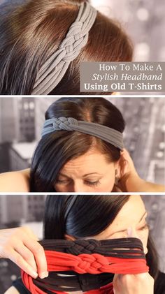 how to make a stylish headband using an old t - shirt band