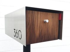 a mailbox with the number 350 on it