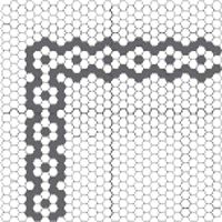 an image of a cross stitch pattern in black and white with the letter t on it