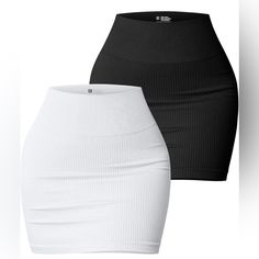 Women's 2 Piece Skirts Basic Versatile Stretchy Ribbed Casual High Waist Mini Skirt Color Black And White Size Small Product Details About This Item Fabric Type 90% Nylon, 10% Spandex Care Instructions Machine Wash Origin Imported Closure Type Elastic About This Item Great Stretchy Fabric: 90% Nylon, 10% Spandex.Super Soft And Stretchy. Package Content:2* Skirts Sexy Mini Skirts, Favorable Mini Length, Wrap, High Waist, Simple In Design,Don’t See Through, Best Womens, Ladies And Teen Girl Clothe Body Con Skirt Outfit, High Waist Mini Skirt, Womens Mini Skirts, Bodycon Skirt, Skirt White, Body Con Skirt, Cute Simple Outfits, White Skirts