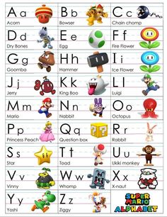 the alphabet worksheet for children to learn how to read letters and numbers with pictures