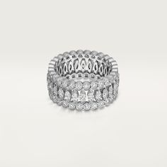 Cartier - Broderie de Cartier ring - Ring  - Broderie de Cartier ring, white gold 750/1000, set with 56 brilliant-cut diamonds totaling 1.66 carats and 28 marquise-cut diamonds totaling 1.39 carats (for size 52). Please note that the carat weight, number of stones and product dimensions will vary based on the size of the creation you order. For detailed information please contact us. Classic Cartier Diamond Ring With Pave Setting, Cartier Diamond White Diamond Rings, Cartier Diamond Ring With Pave Setting For Wedding, Luxury Cartier Diamond Ring With Vvs Clarity, Silver Luxury Diamond Ring With Brilliant Cut, Classic Cartier Rings With Pave Setting, Cartier Fine Jewelry Diamond Ring, Cartier Diamond White Fine Jewelry Diamond Ring, Cartier Silver Diamond Ring