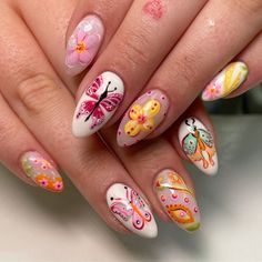 Summer Theme Nails, Green Nails Summer, Gel Polish Summer, Korean Gel Polish, Theme Nails, Vibrant Nails, Bright Nails