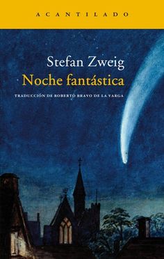 a book cover with an image of a sky and buildings in the background, which reads noche fantastica