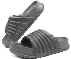 PRICES MAY VARY. Summer Essential Platform Sandals：Women's slippers sandals come in a variety of fashionable and popular uppers in a wide range of colours and sizes to choose from, perfect for pairing with dresses, skirts, shorts and more! Ergonomic Midsole Design：featuring a more ergonomic arch support footbed design, it wraps around the entire foot to avoid slippage and help relieve symptoms such as foot pain or plantar fasciitis. Lightweight cushioned footbed: Soft, resilient materials cushio Mom Friends, Outdoor Sandals, Summer Essential, Foot Pain, Women's Slippers, Slipper Sandals, Summer Gift, Fashion Sandals, Summer Style Casual