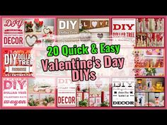 valentine's day diys with the words 20 quick and easy ideas for decorating