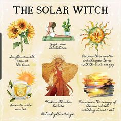 Solar Witch, Types Of Witches, Spirit Magic, Nature Witch, Sun Worship, Green Witchcraft