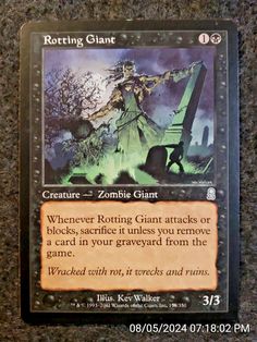 a card with an image of a wizard on it