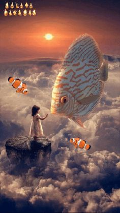 Foto com animação Regard Animal, Giant Animals, Surreal Artwork, Beauty Illustration, Photoshop Art, Art And Illustration, On The Edge