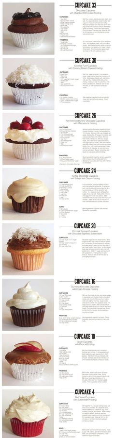 an image of different types of pies in the same pane, with instructions on how to make them