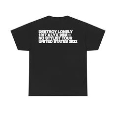 Destroy Lonely No Stylist Tour Merch T-Shirt - All Sizes - Medium-weight 100% cotton - Classic fit with crew collar neck line - Machine wash cold, tumble dry medium Destroy Lonely, Tour Merch, 1017 Alyx 9sm, Collar Neck, Tour Shirt, Medium Weight, Gender Neutral, Bathing Beauties, Adult Outfits