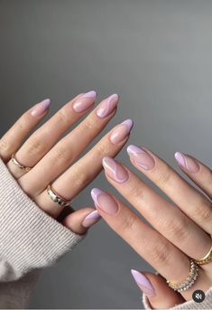 Hello Nails, Lavender Nails, Subtle Nails, Simple Gel Nails, Casual Nails, Blush Nails, Work Nails, Oval Nails