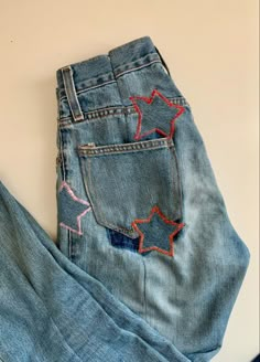 Writing On Jeans, Patch Jeans Diy, Patched Jeans Diy, Upcycled Jeans, Custom Jeans, Upcycle Jeans, Jeans Diy