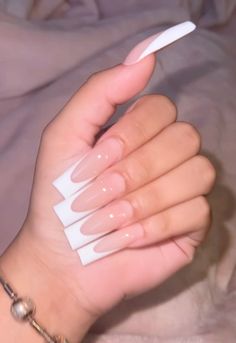 french tips Long French Tip With Design, French Tip Nails Plain, Deep French Tip Acrylic Nails, Plain French Tips, Plain French Tip Nails, Long French Tip Nails Coffin, Long Acrylic French Tip, Outline French Tip Nails, Long Square French Tip Nails