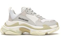 Buy and sell authentic Balenciaga shoes on StockX including the Balenciaga Triple S White (W) and thousands of other sneakers with price data and release dates. Cool Running Shoes, Balenciaga Triple S White, Running Shoes Design, Balenciaga Sneakers, Shoes Design, Balenciaga Shoes, Balenciaga Triple S, Dolce E Gabbana, Chunky Sneakers