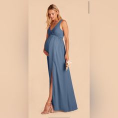 Maternity Friendly Birdy Grey Bridesmaid Dress, Chiffon, Color Twilight. Size Xs But Runs Big. Never Worn, With Tags, Still In Bag Light Blue Fitted Maternity Maxi Dress, Sleeveless Blue Maxi Dress For Maternity, Blue V-neck Maternity Dress, Elegant Blue Maternity Dress With V-neck, Elegant Blue V-neck Maternity Dress, Fitted V-neck Maternity Bridesmaid Dress, Bridesmaid Dresses Maternity, Birdy Grey Bridesmaid, Steel Blue Bridesmaid Dresses