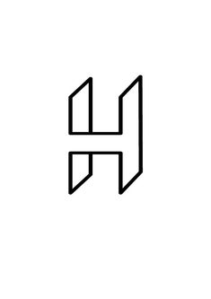 the letter h is made up of thin lines