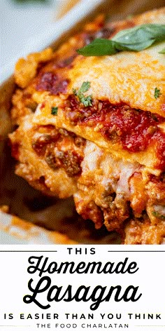 this homemade lasagna is easier than you think