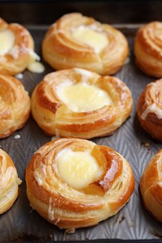 some very tasty looking pastries on a baking sheet