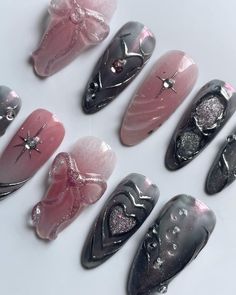 NAIL IDEAS Nailart Elegant, Pink Nail Inspo, Belle Nails, Cute Acrylic Nail Designs, Really Cute Nails